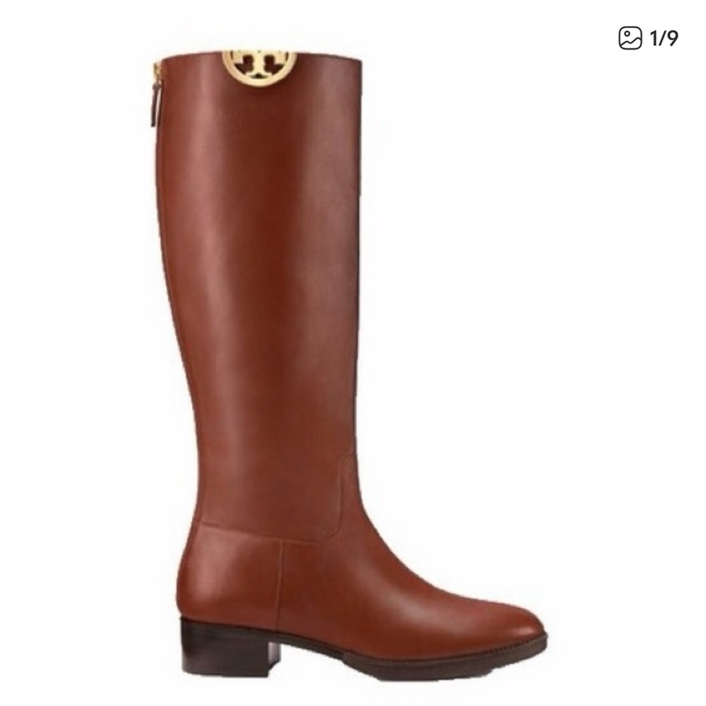 Tory Burch Sidney Boots in Penny Brown